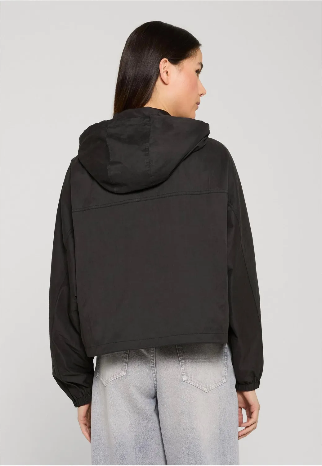 Impericon Ladies Oversized Hooded Jacke Schwarz Nylon
