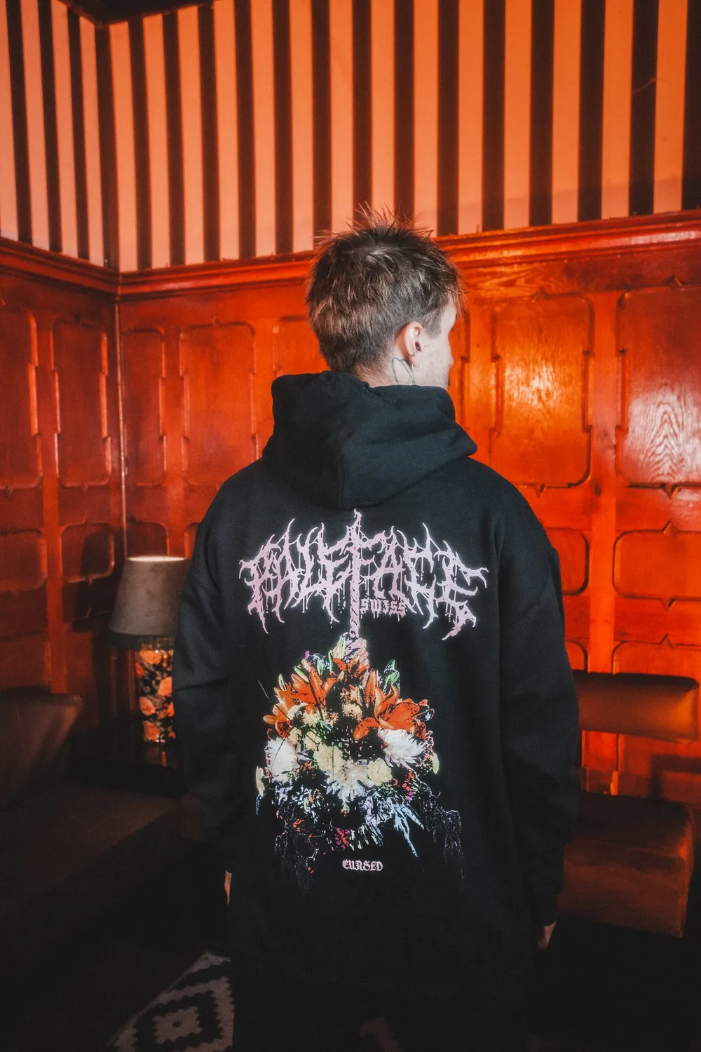 Paleface Swiss Bouquet Hoodie bestickt schwarz Heavyweight