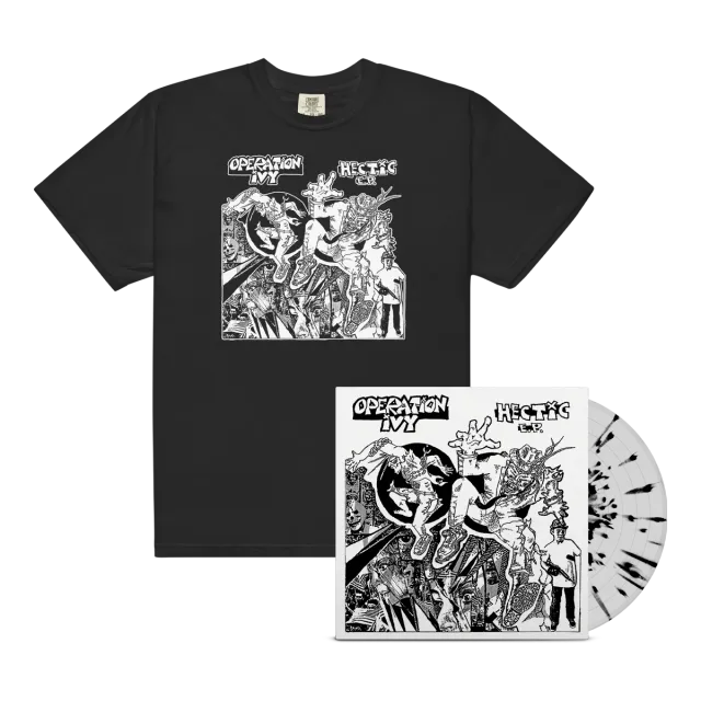 Operation Ivy Hectic Vinyl + T-Shirt Bundle Clear/Black