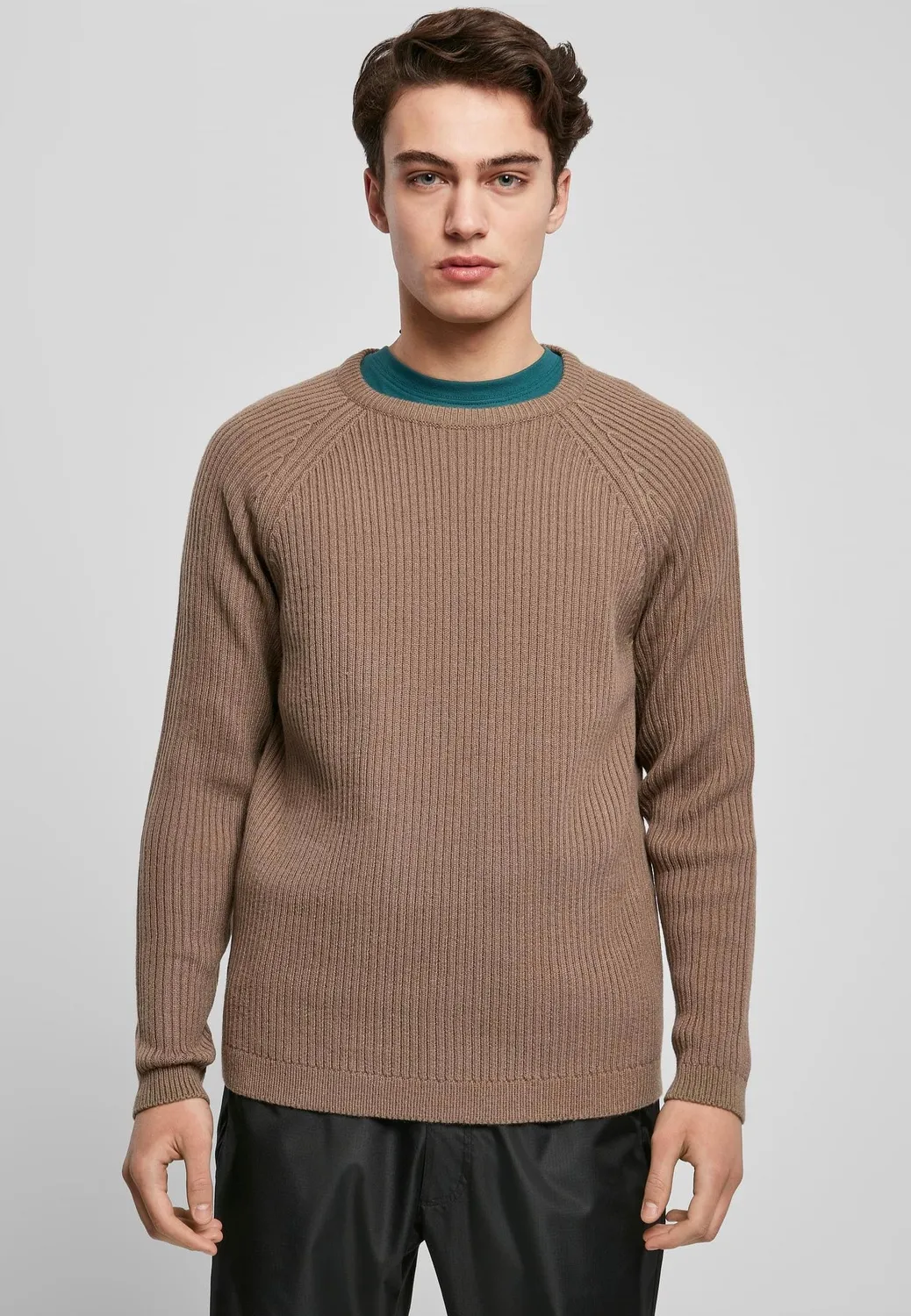 Impericon Ribbed Raglan Dark Khaki Pullover Strick