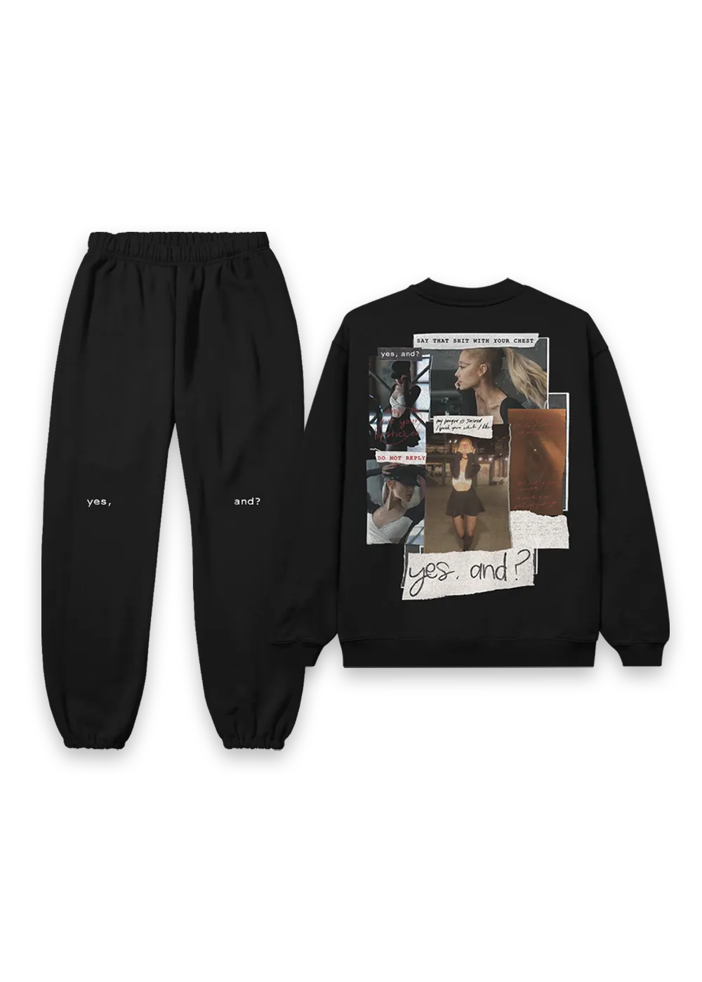 Ariana Grande yes, and? Crewneck Sweatpants Set bestickt