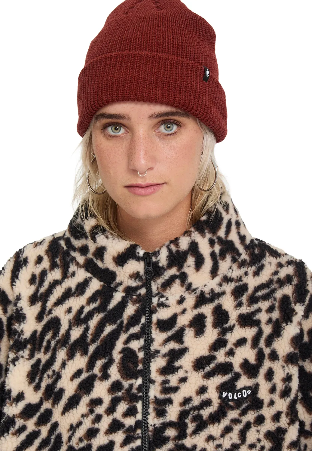 Impericon Wylding Out Sherpa Animal Print Jacke Fleece