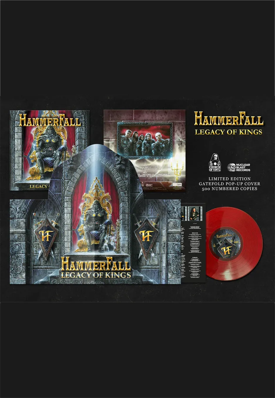 HammerFall Legacy Of Kings Ltd. Red Vinyl PopUp rot