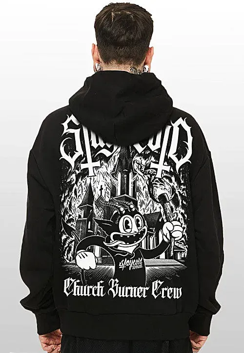 Church Burner Crew Black Hoodie schwarz Unisex