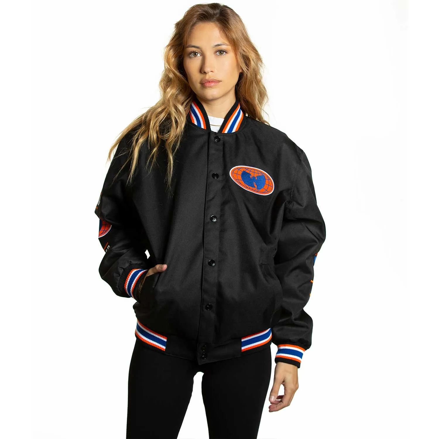 Wu-Tang All-City Jacket Black Orange Collegejacke Poly-Twill