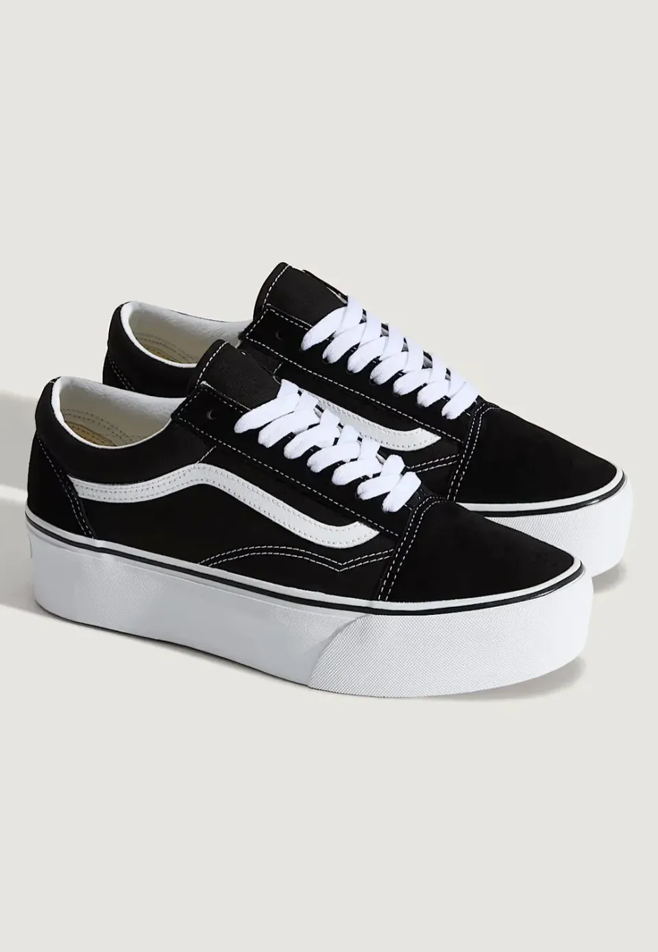 Impericon Old Skool Stackform Schuhe schwarz Suede