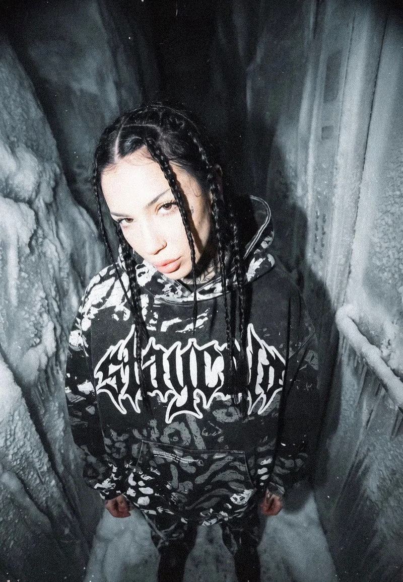 Impericon Night Ops Glow Dark Hoodie Schwarz Oversize