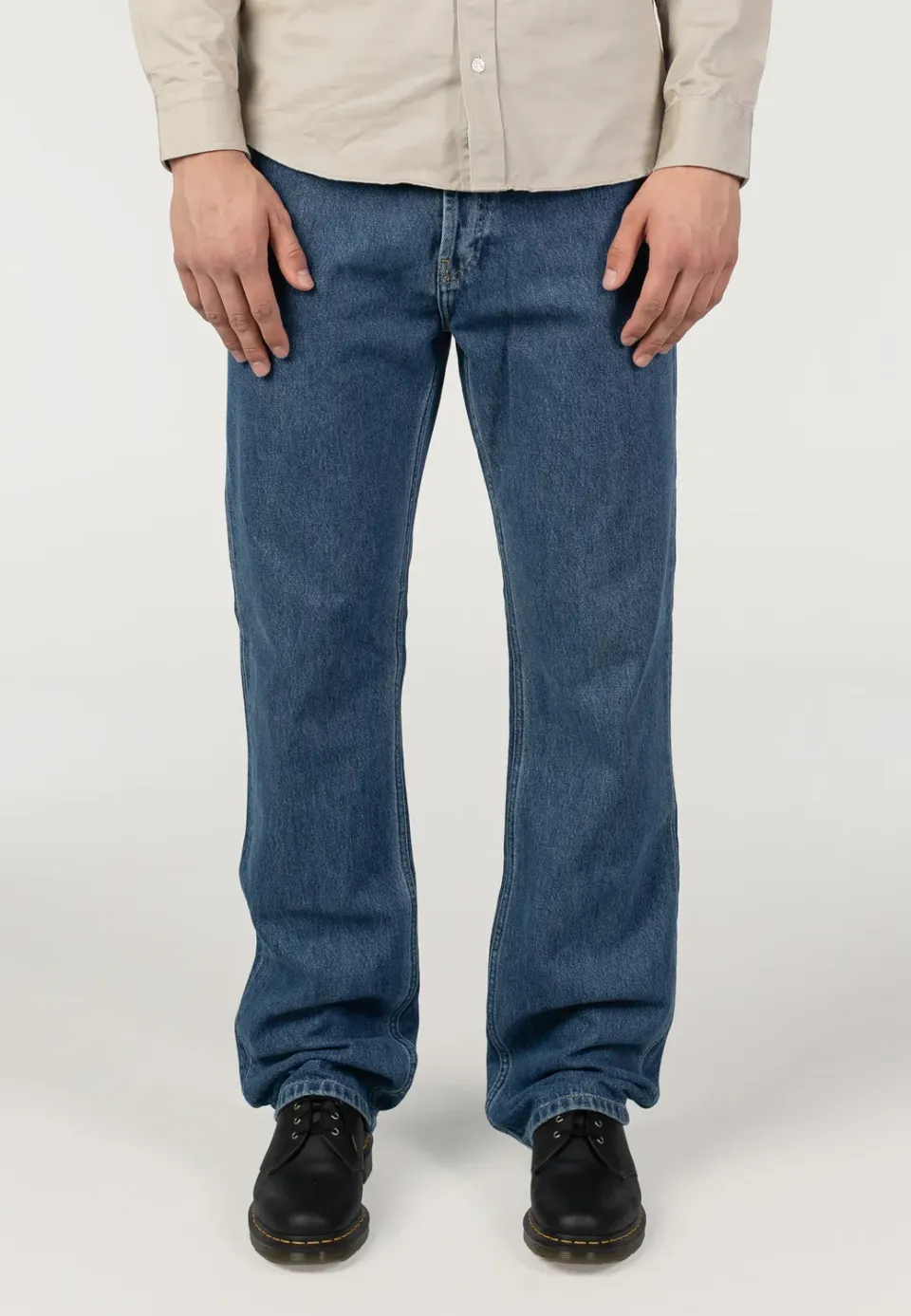 Impericon Nolan Heavy Stone Wash Blue Jeans blau Loose Fit