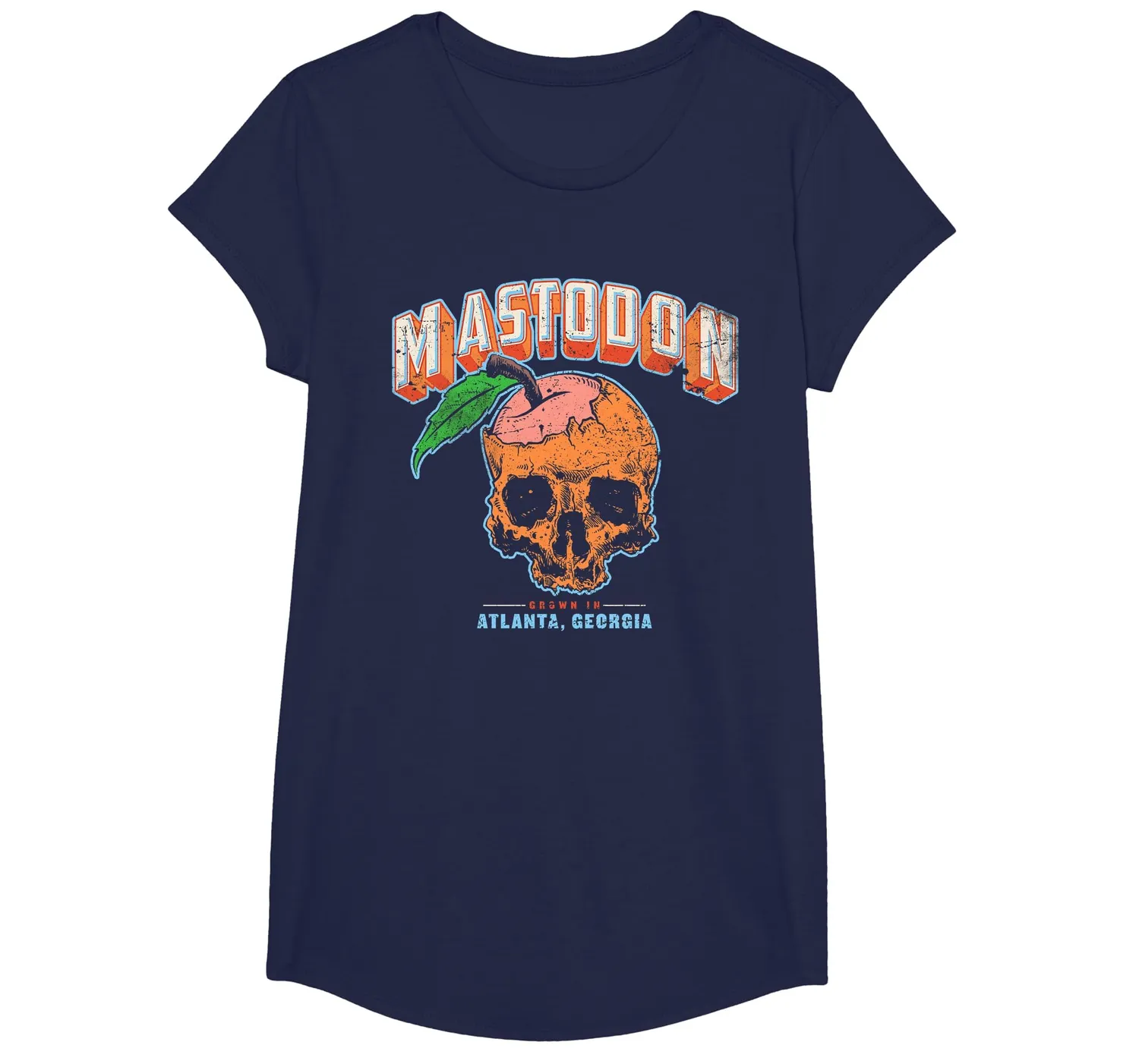Mastodon Peach Skull T-Shirt Schwarz