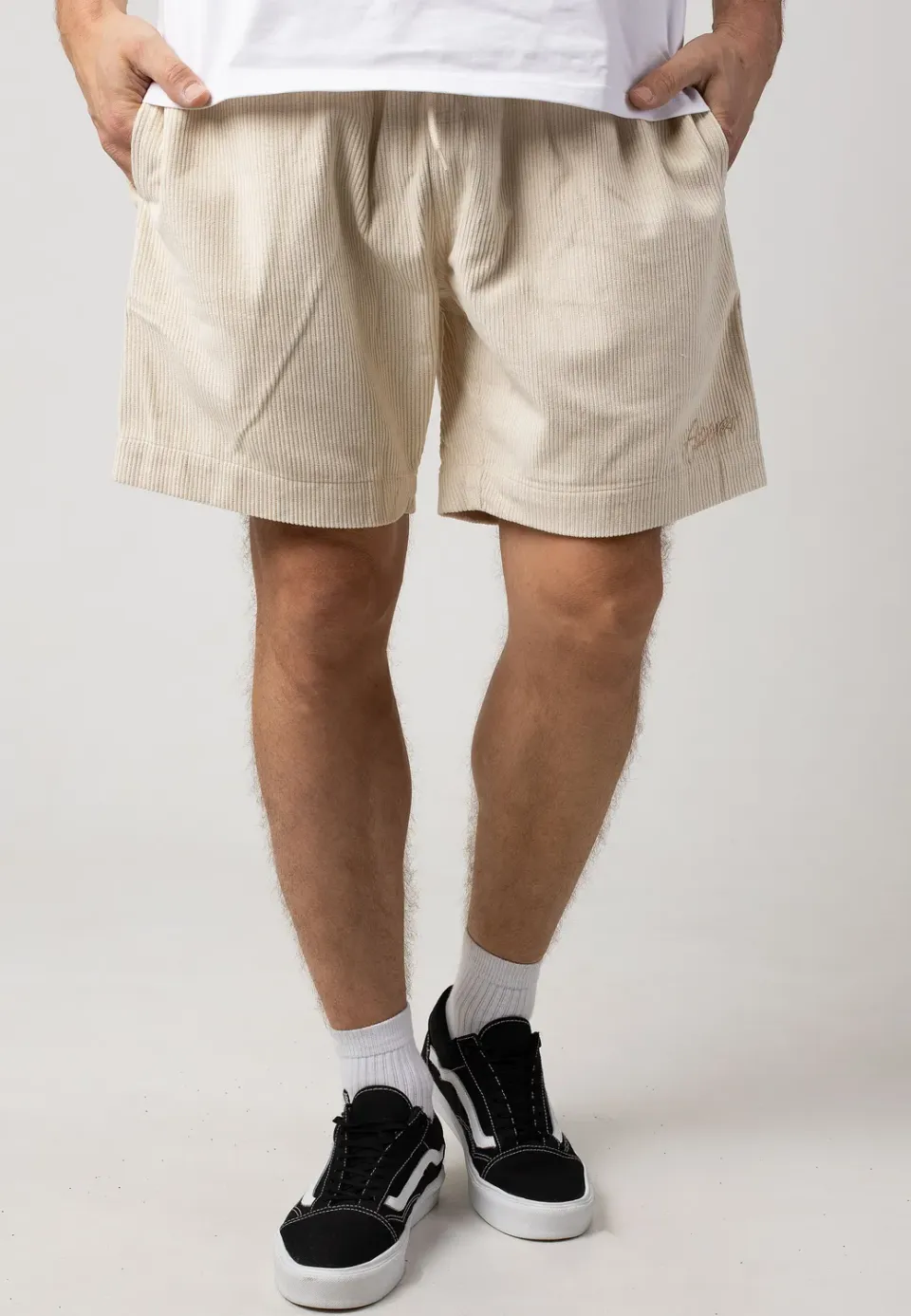 Impericon Wasted Dudes Creme Shorts Cord beige