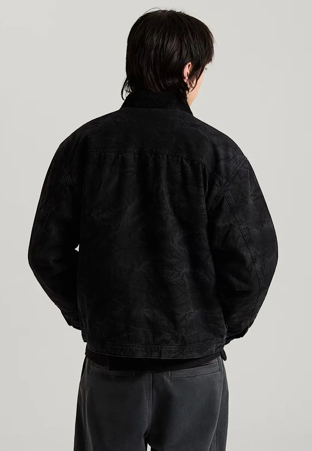 Impericon Nico Cropped Chore Canvas Jacke schwarz