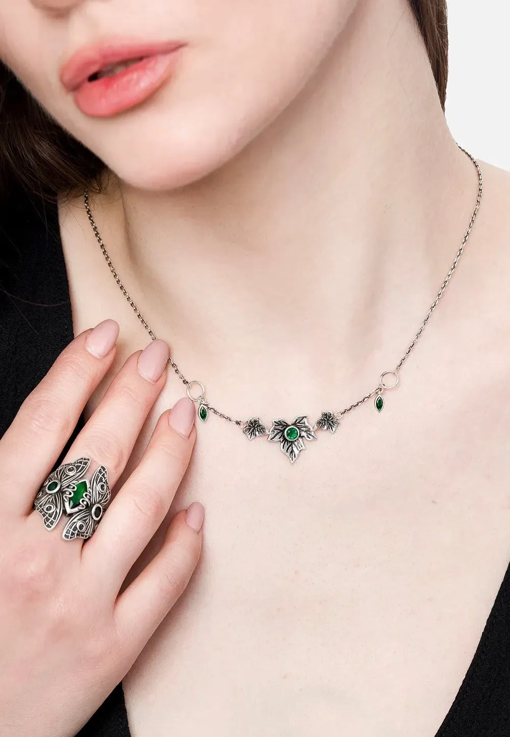 Impericon Poisoned Ivy Kette Silver Gothic Metall