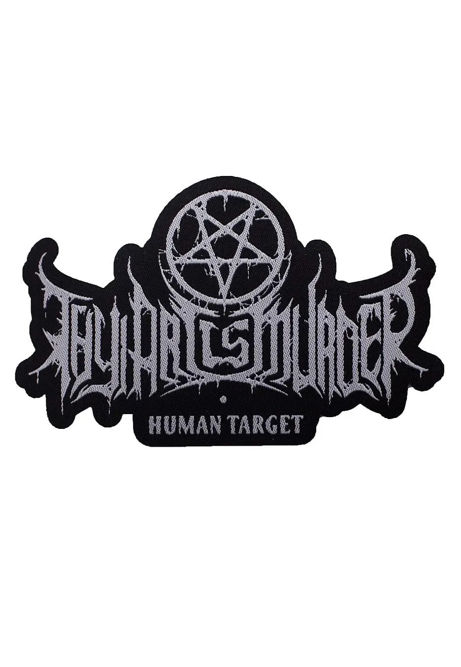 Impericon Human Target Die Cut Aufnäher schwarz