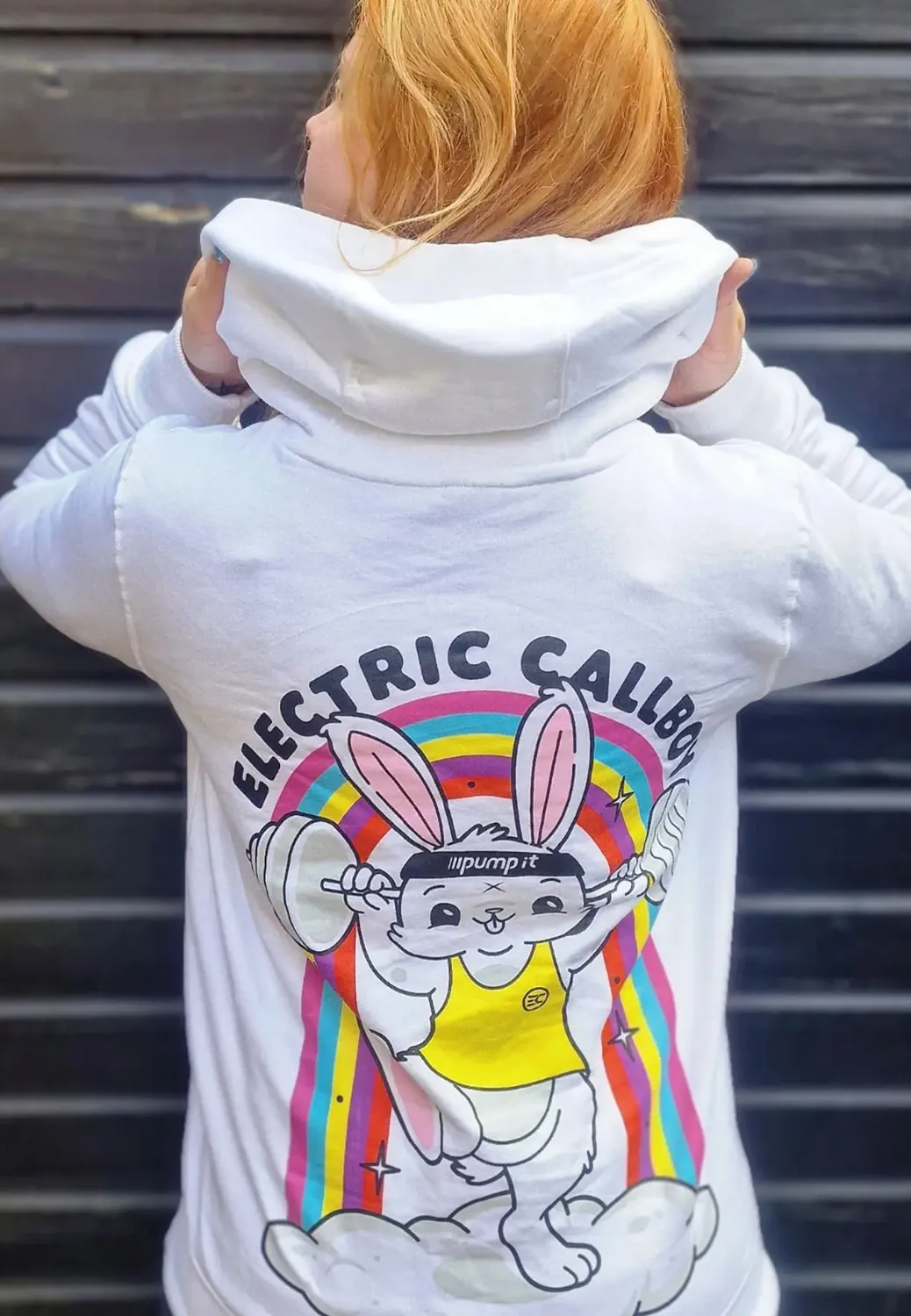 Impericon Pump It Bunny Hoodie weiß Unisex Metalcore