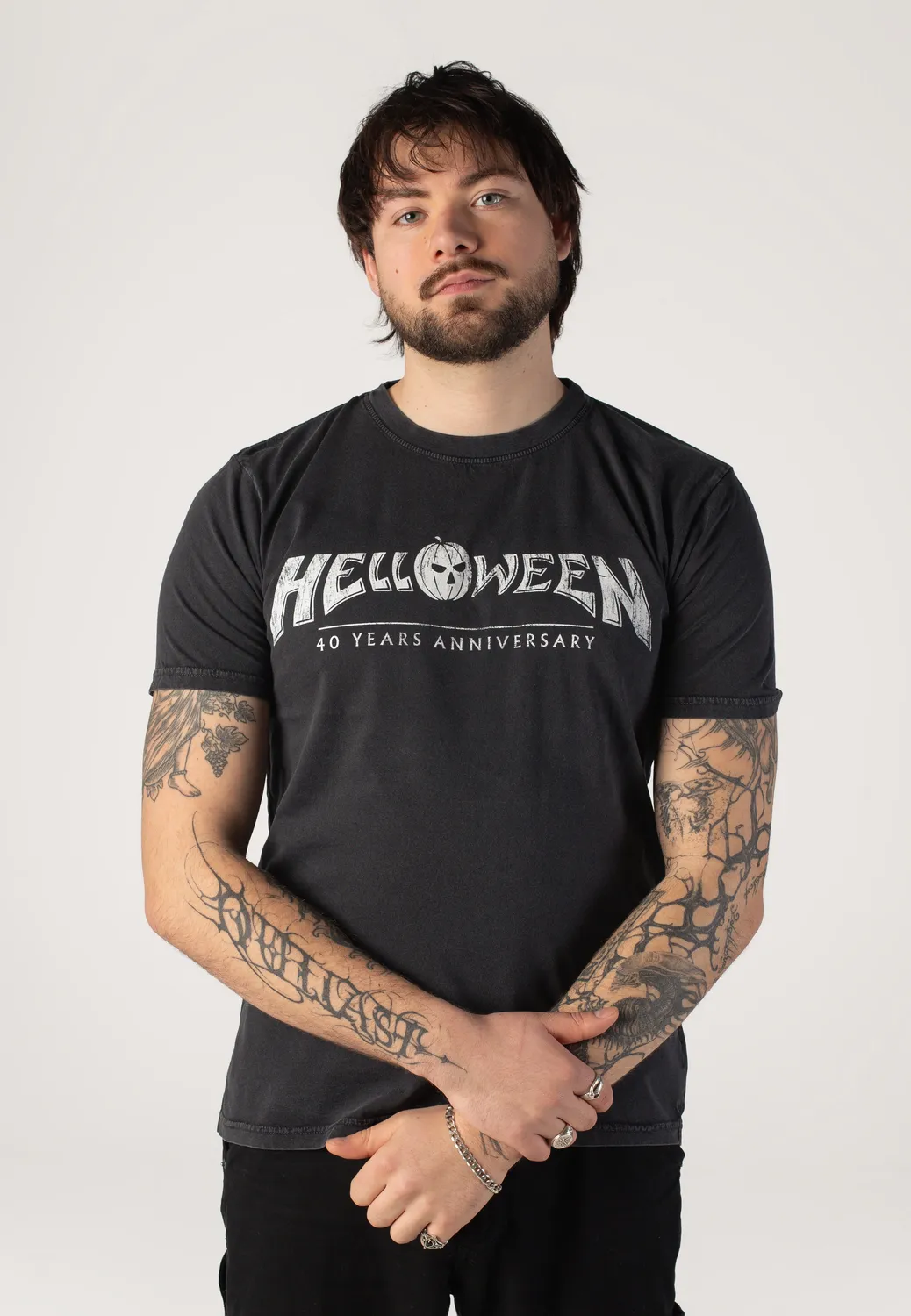 Impericon Classic Logo Acid Washed T-Shirt schwarz