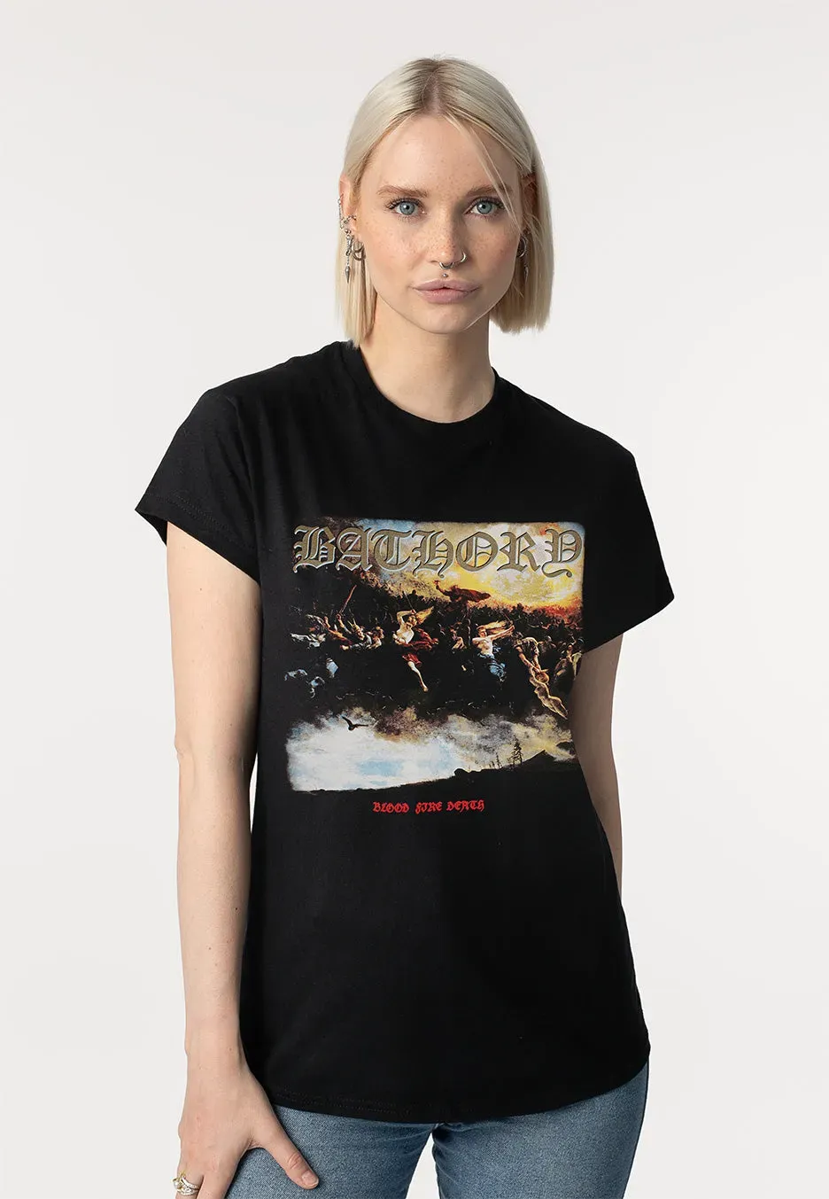 Impericon Blood Fire Death Black T-Shirt Unisex