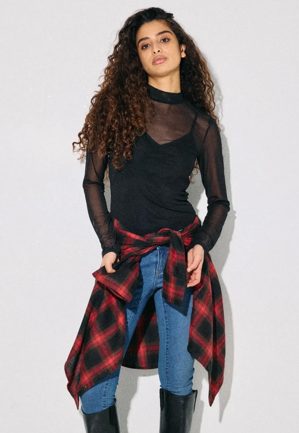 Impericon Percy Mesh Black Longsleeve Damen schwarz