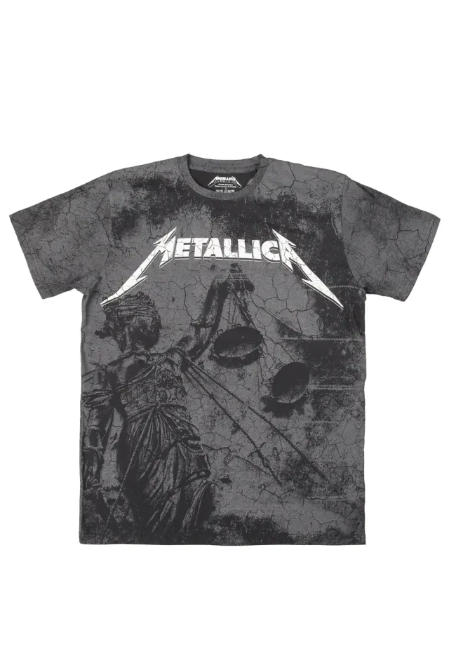 Impericon Justice Washed T-Shirt Schwarz Unisex