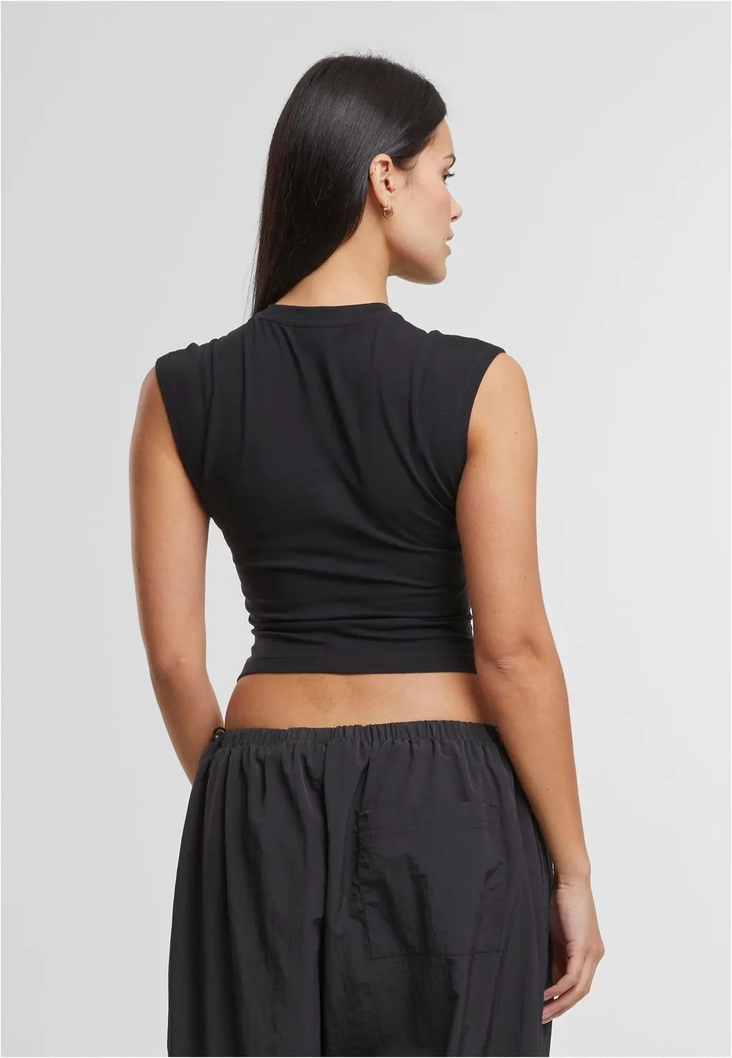 Impericon Ladies Cropped Wrapped Black Oberteil Schwarz