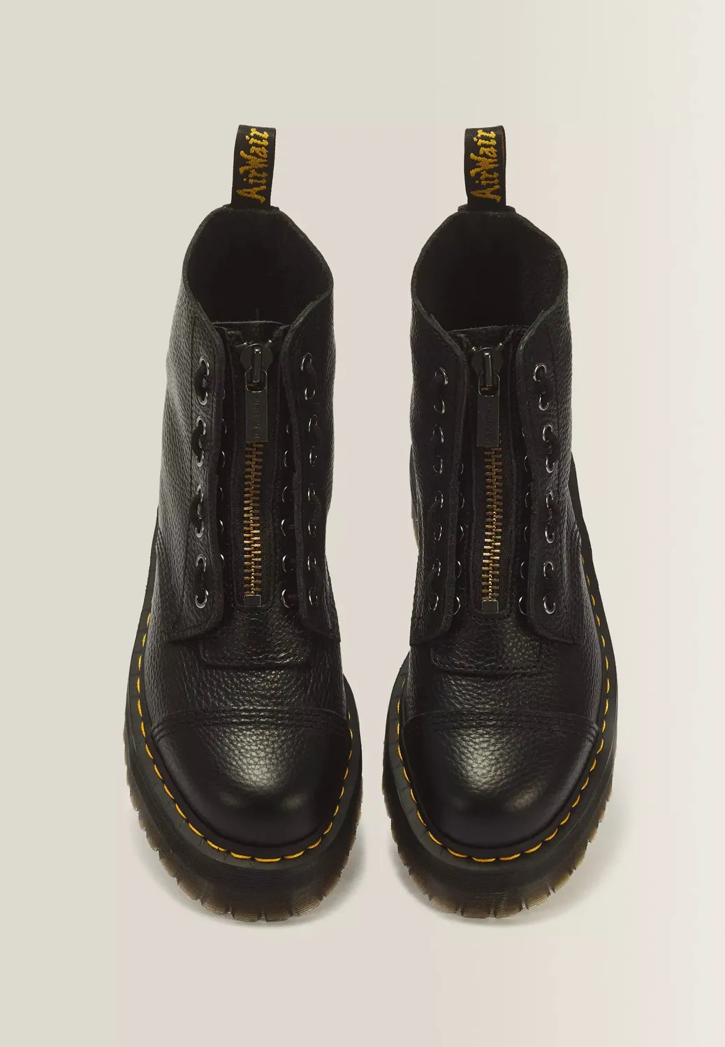 Impericon Sinclair Milled Nappa Black Boots Schwarz Leder