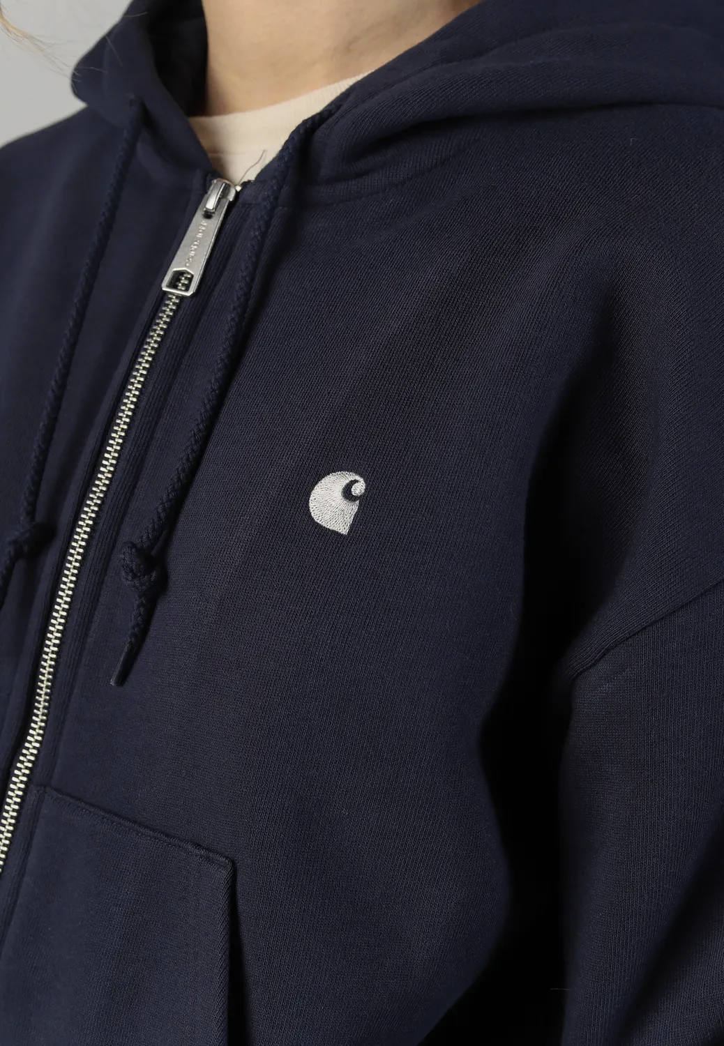 Carhartt Hooded Casey Zip Hoodie Dark Navy Silver Damen