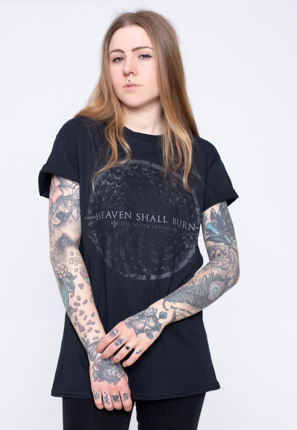 Deaf To Our Prayers Cross T-Shirt schwarz