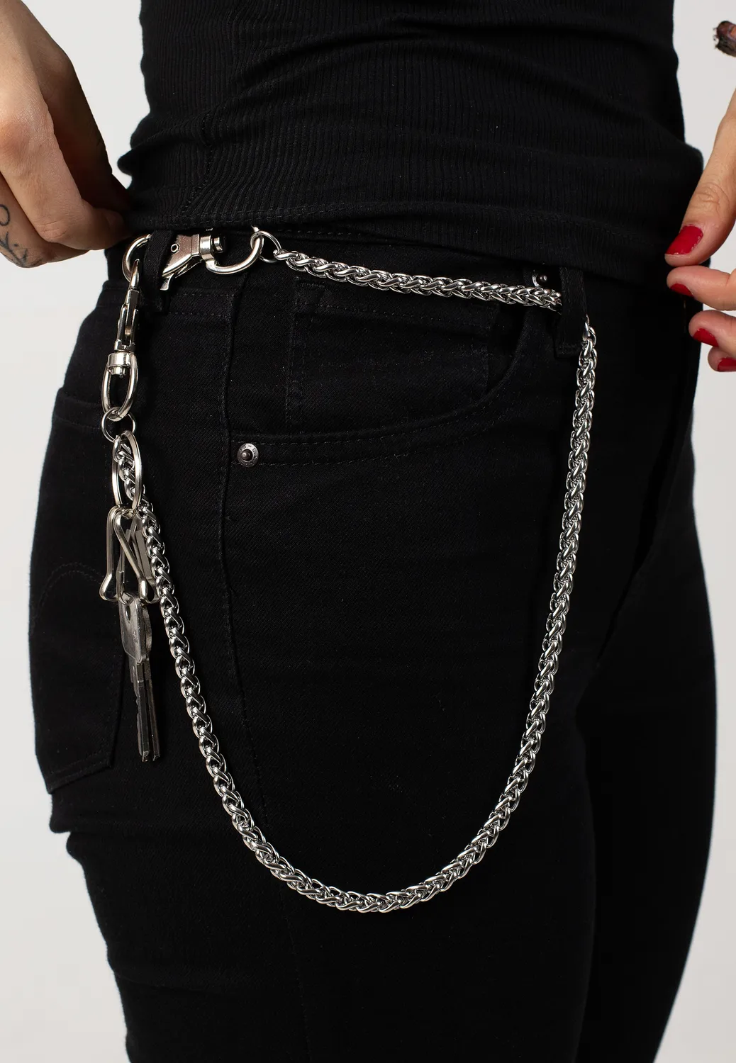 Impericon Metal Braid Wallet Chain grau