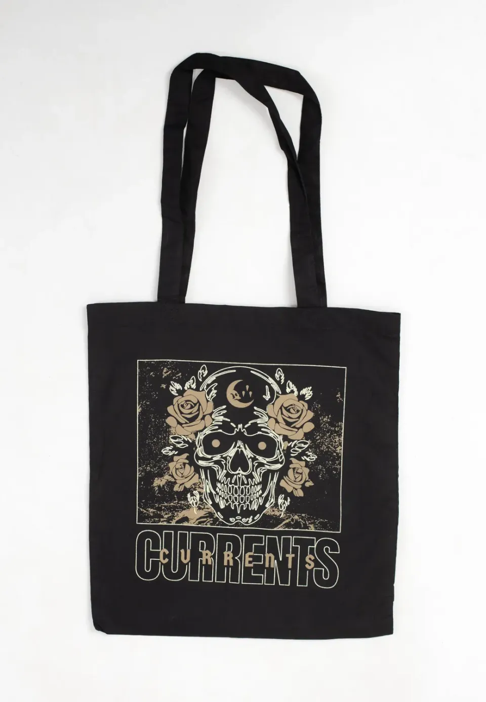 Impericon Skull & Rose Tote Bag schwarz Baumwolle