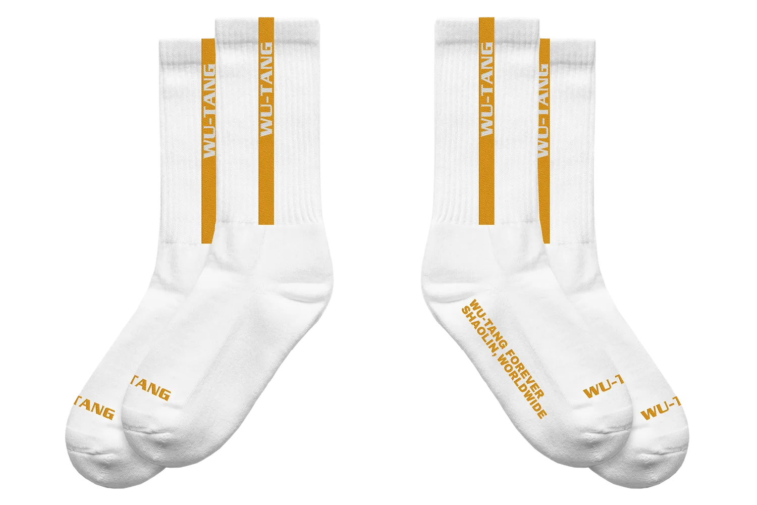 Wu-Tang Shaolin Worldwide Socken Schwarz Gold-Streifen