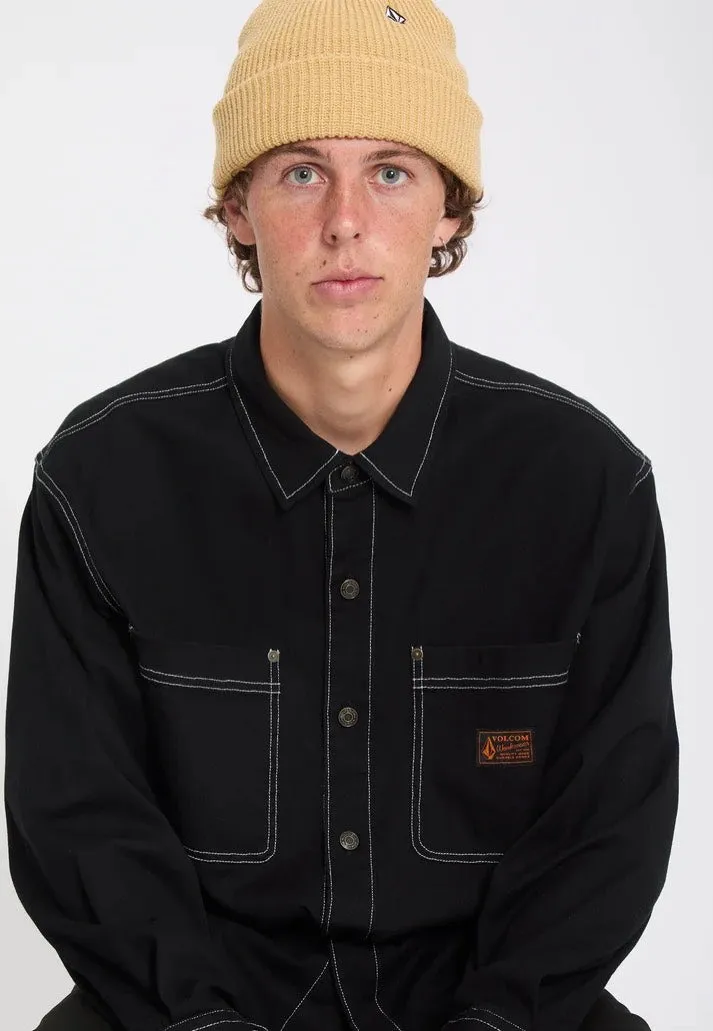 Impericon Levelstone Black/White Hemd Longsleeve Baumwolle