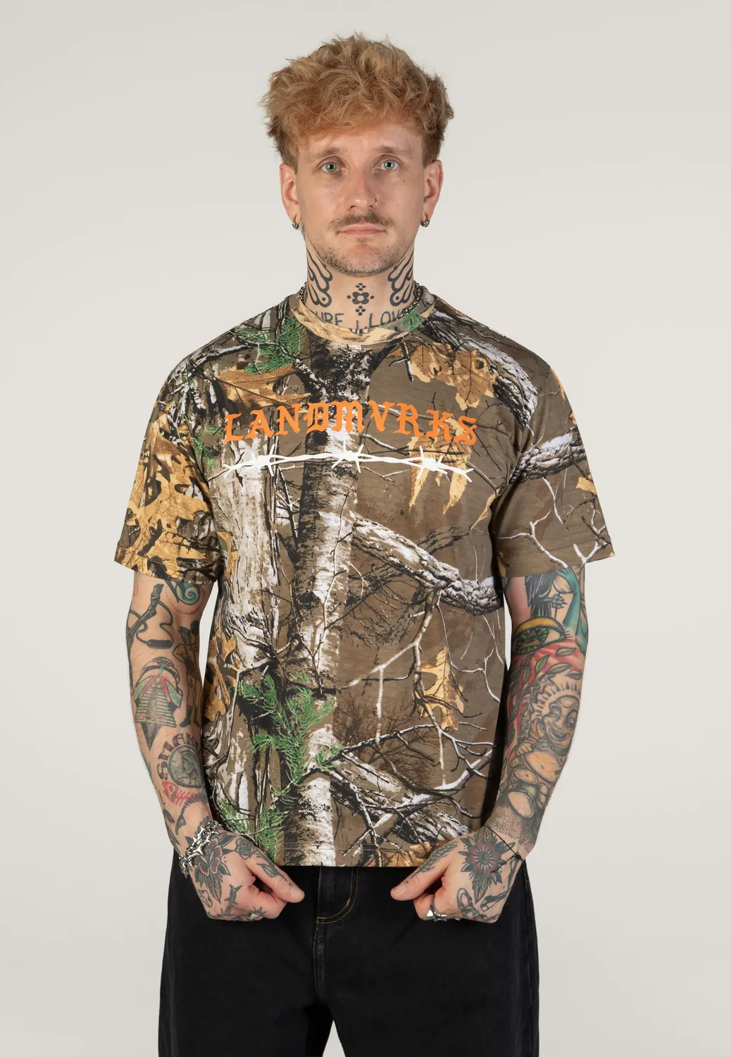 Impericon Barbed Wire Real Camo T-Shirt grün