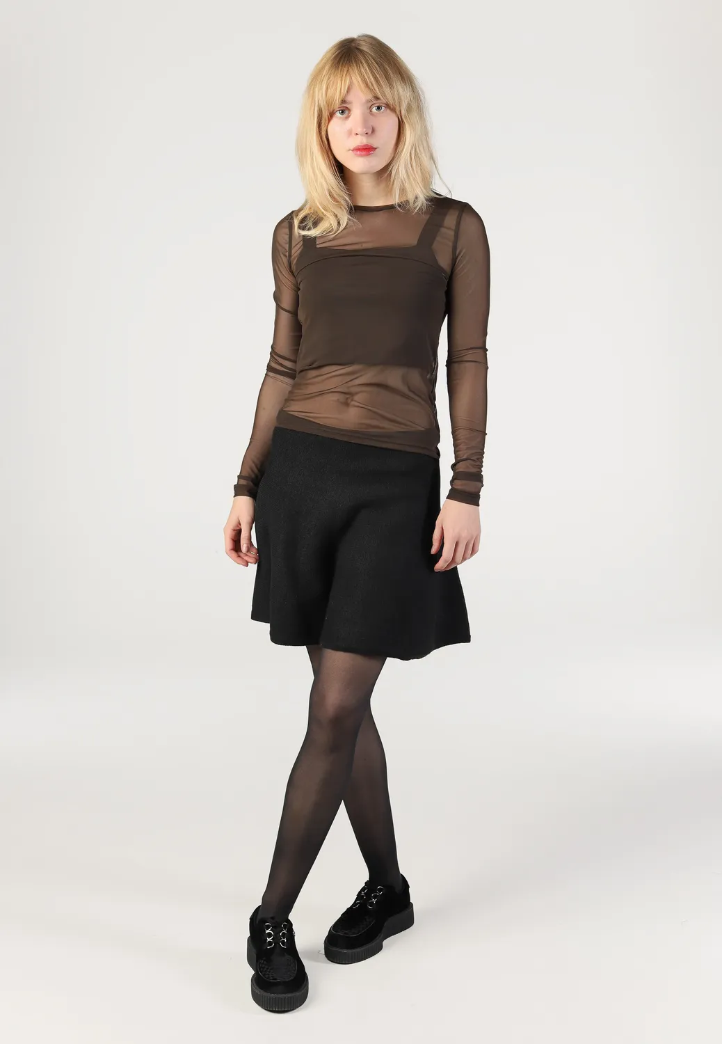 Impericon Judith Mesh Chocolate Brown Oberteil