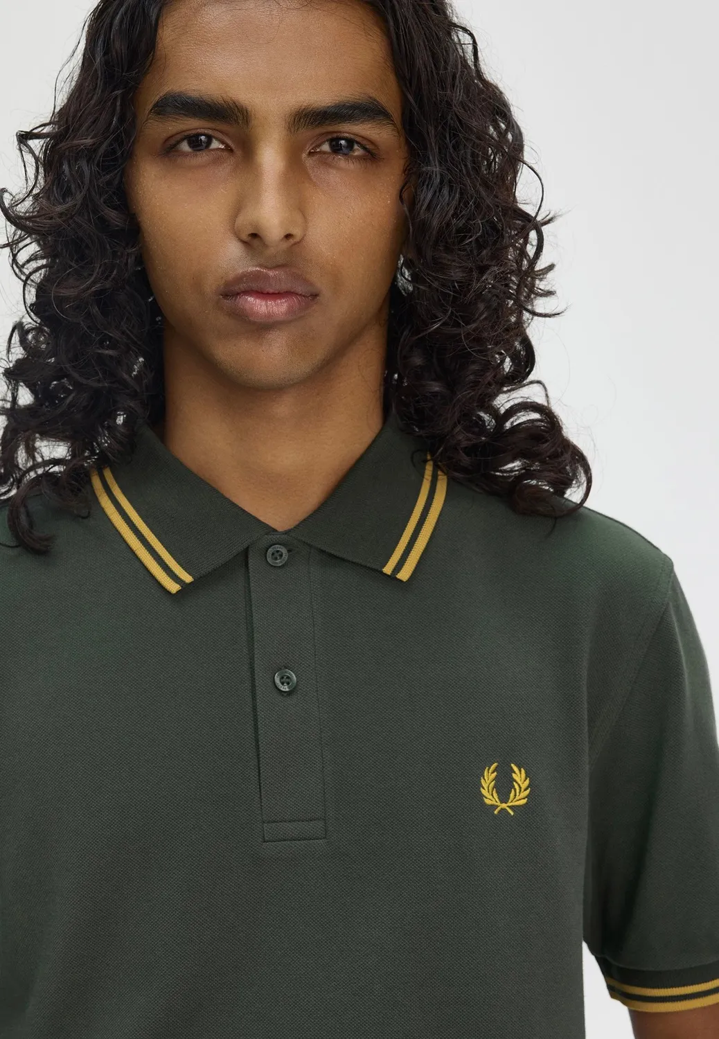 Twin Tipped Court Green Honeycomb Polo Herren S-3XL