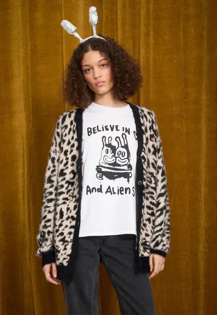 Impericon Tigardi Animal Print Cardigan braun
