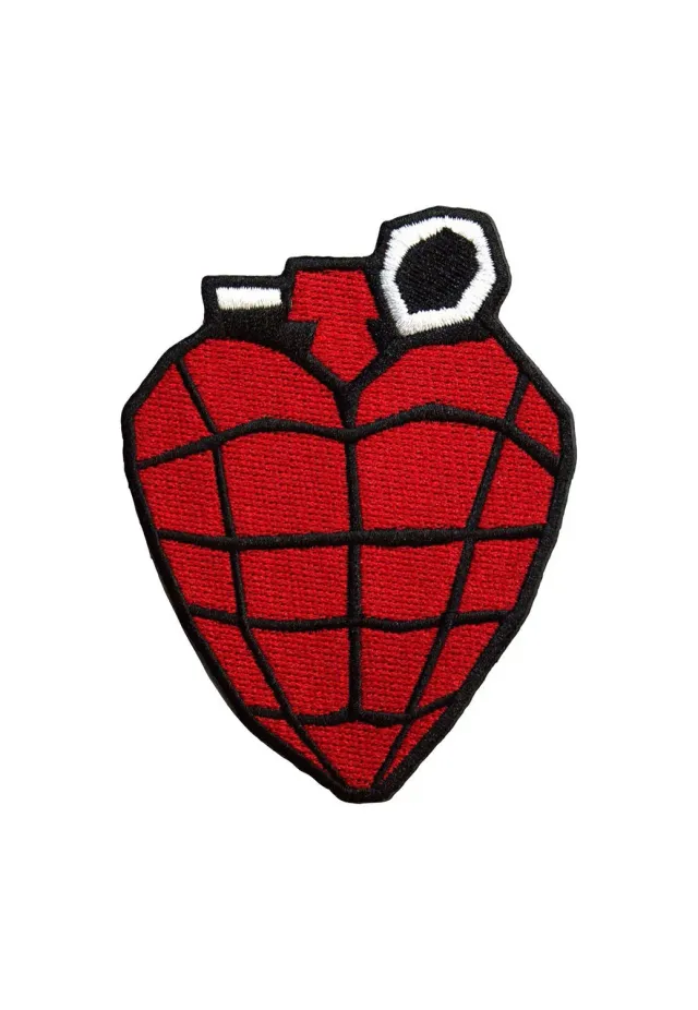 Impericon Grenade Aufnäher rot Onesize Polyester