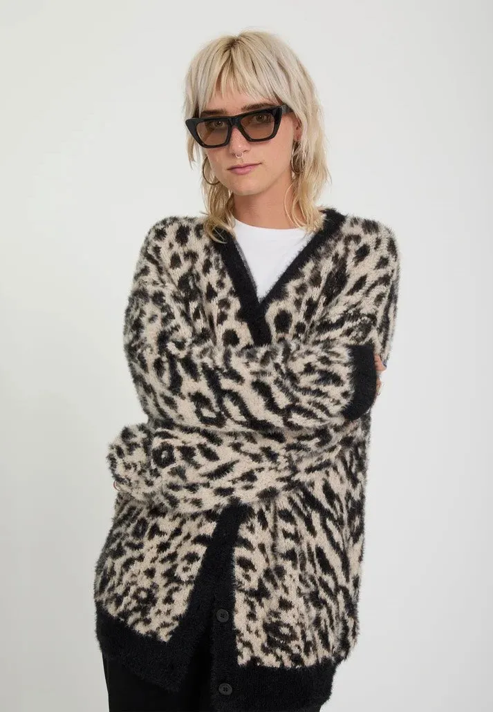 Impericon Tigardi Animal Print Cardigan braun