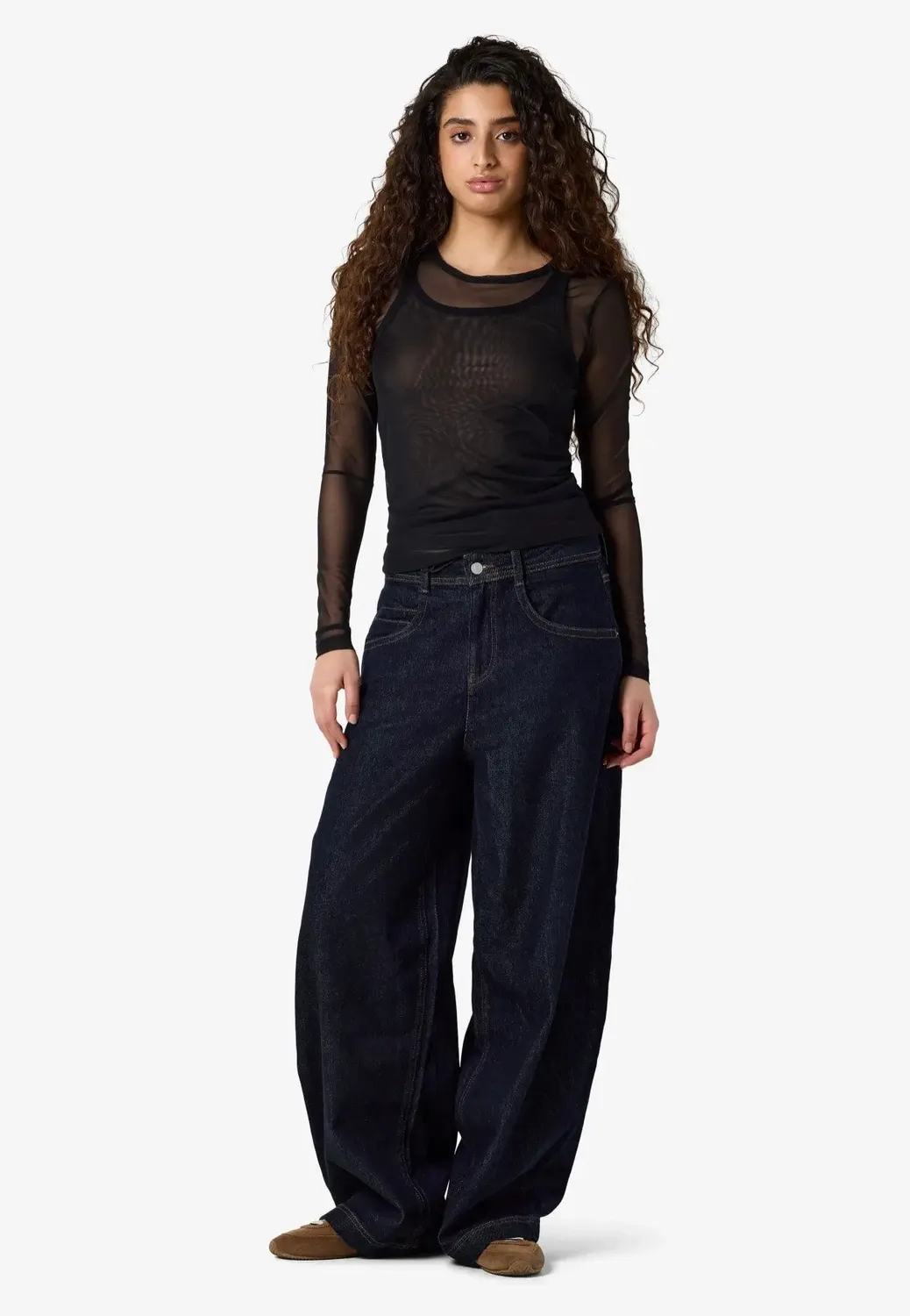 Impericon Judith Doublelayer Mesh Oberteil Schwarz
