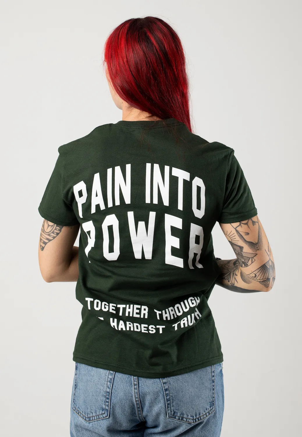 Impericon Pain Into Power T-Shirt forest green