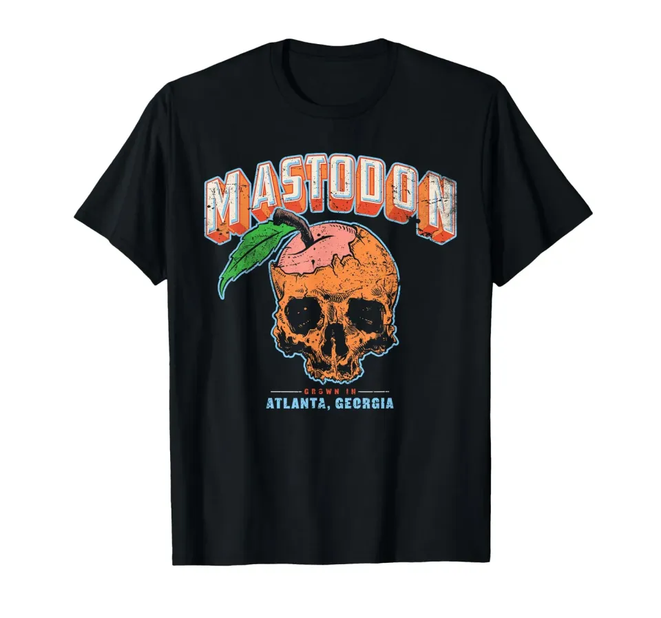 Mastodon Peach Skull T-Shirt Herren schwarz Gr. L