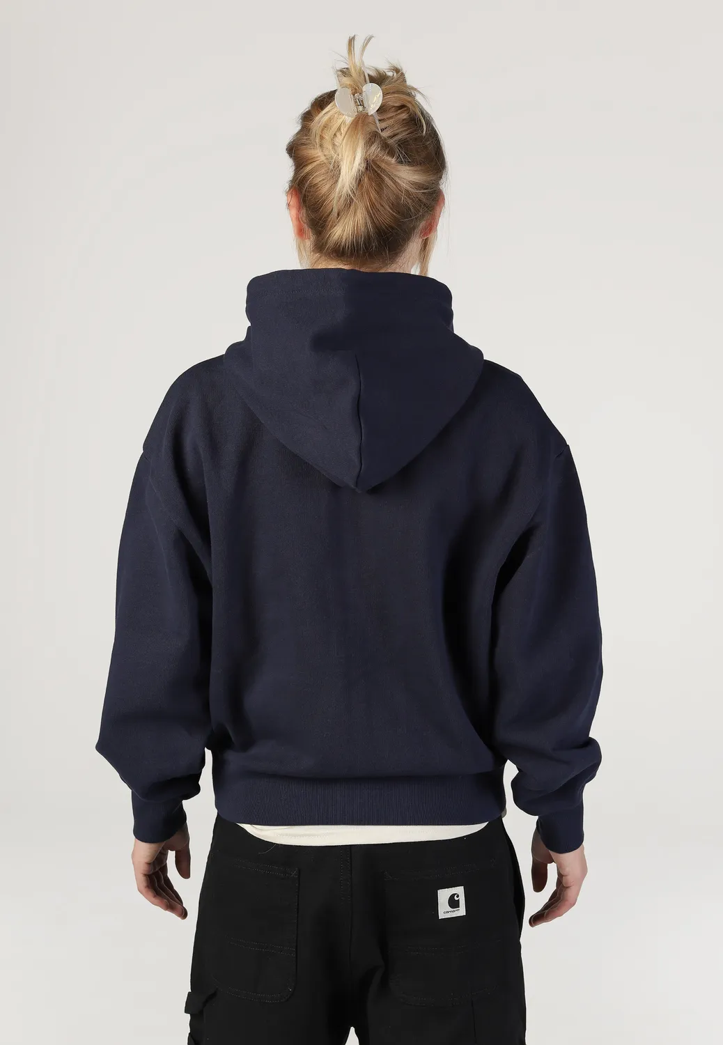Carhartt Hooded Casey Zip Hoodie Dark Navy Silver Damen