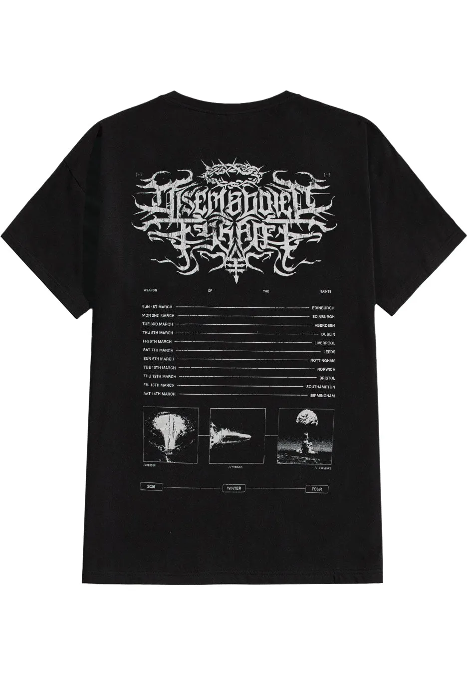 Impericon Tour 2026 T-Shirt schwarz Deathcore