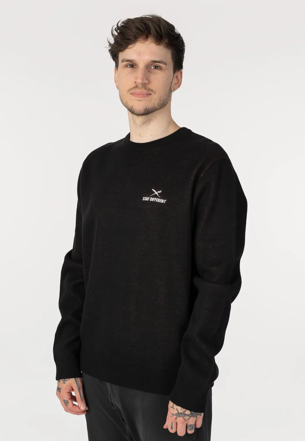 Impericon Stay Different Knit Black Pullover Herren Strick