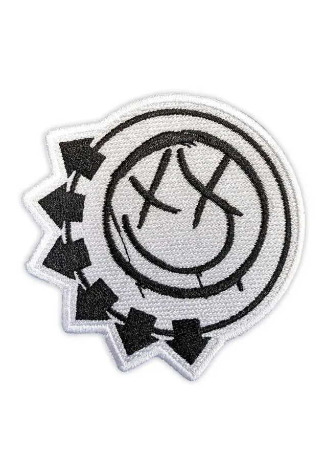 Impericon Black Six-Arrow Smile Aufnäher weiß pink