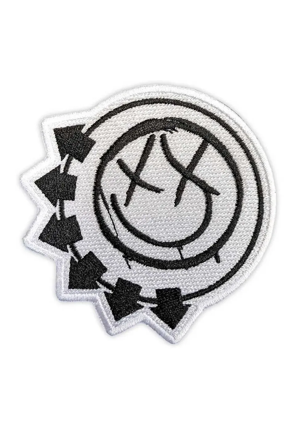 Impericon Black Six-Arrow Smile Aufnäher weiß pink