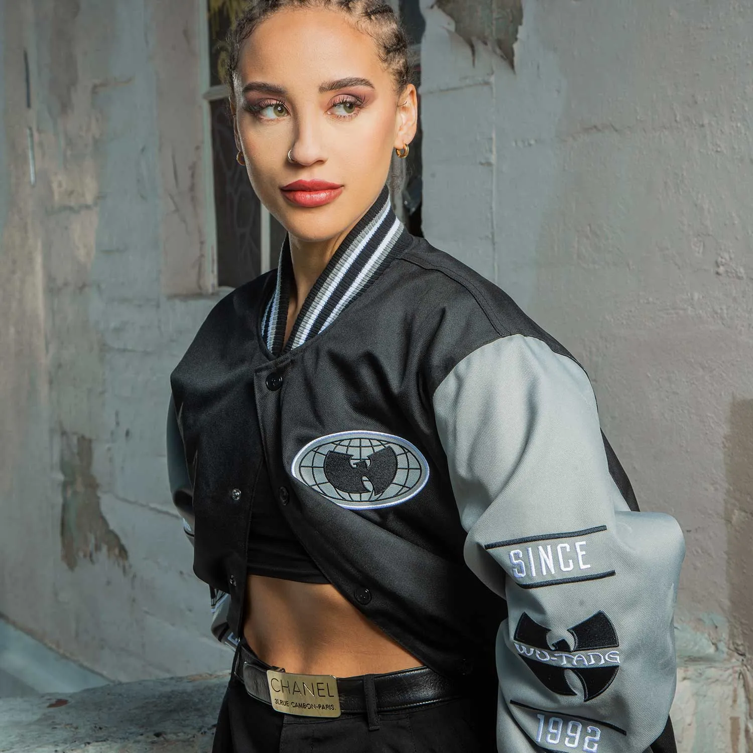 Wu-Tang All-City Jacket Schwarz Grau Collegejacke