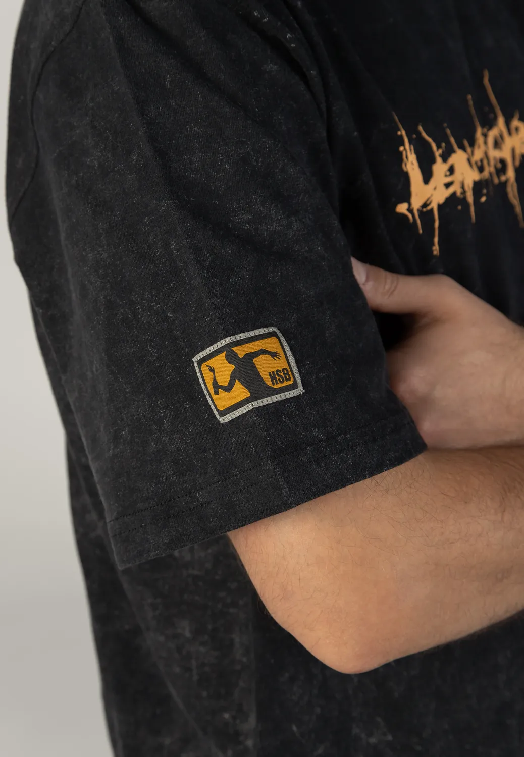 Impericon Logo Acid Wash Premium T-Shirt schwarz