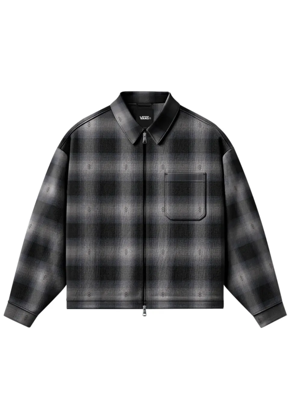 Impericon Larkspur Zip Plaid Flannel Hemd schwarz kariert