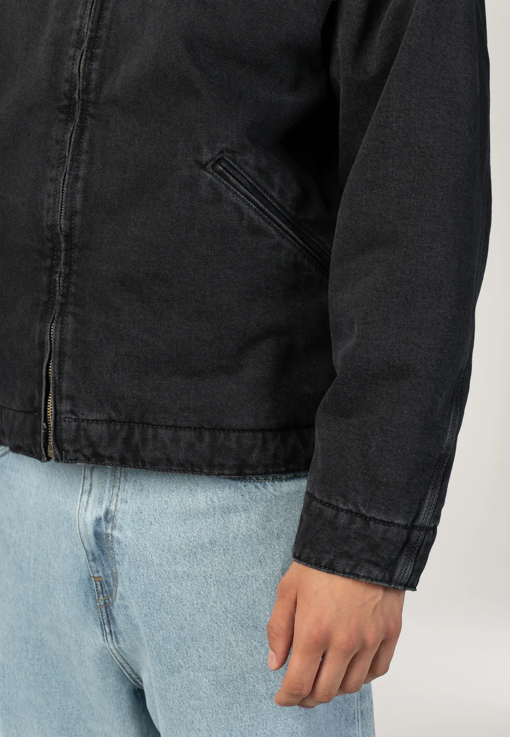 Impericon OG Detroit Stone Washed Black/Black Jacke Denim