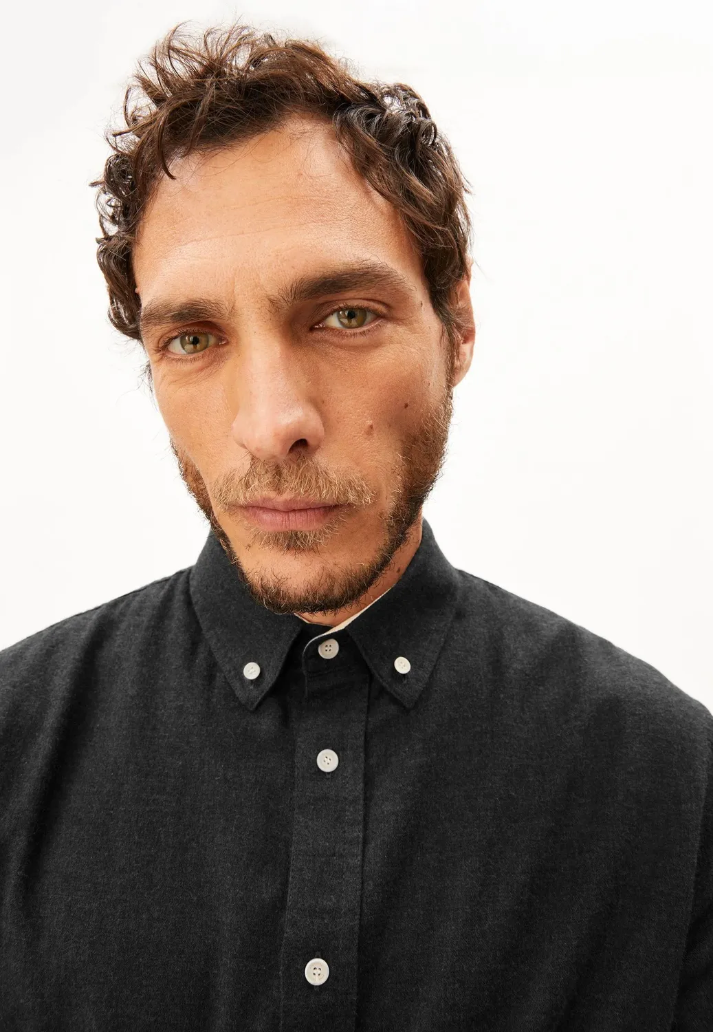 Impericon Araamo Flannel Hemd Anthrazit Melange vegan