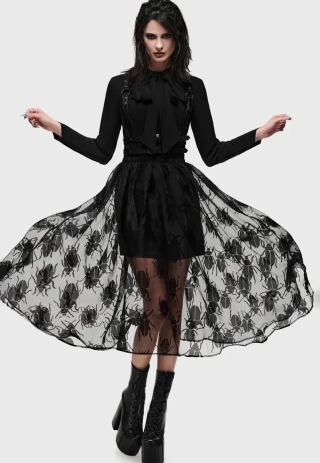 Impericon Insecta Midi Black Mesh Rock schwarz M